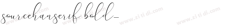 sourcehanserif bold字体转换